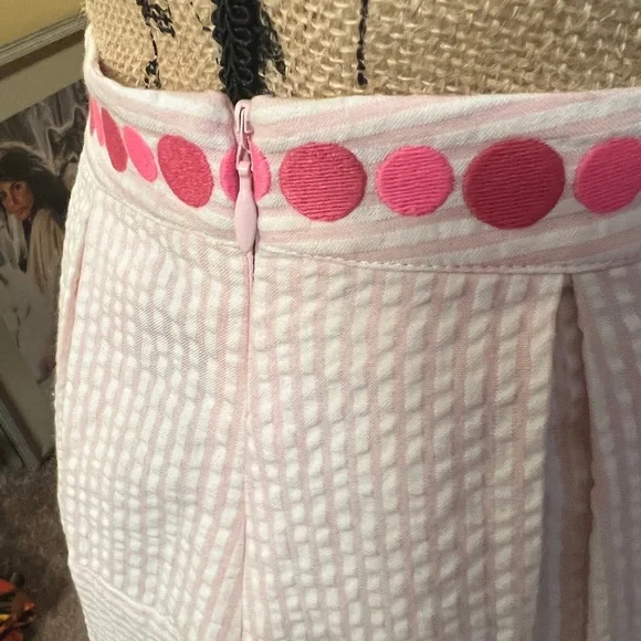Vineyard Vines NWT Pink Seersucker Kentucky Derby Pleated Skirt. - Picture 7 of 13